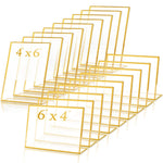 cadre photo acrylique transparent bord doré support table mariage menu menu transparent élégant