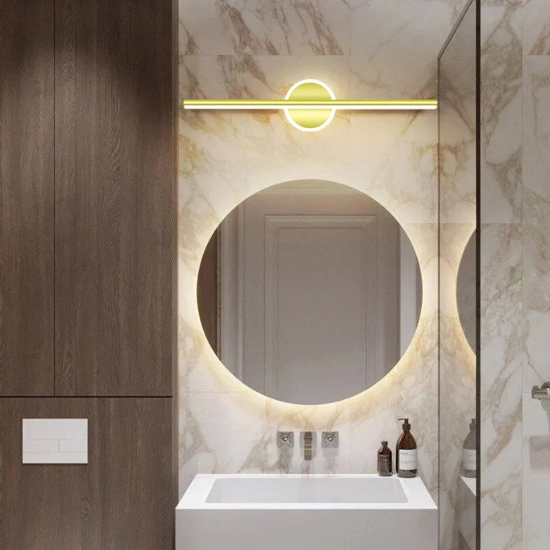 lampe murale led moderne or noir 40 60 cm mur vis fixe éclairage chambre