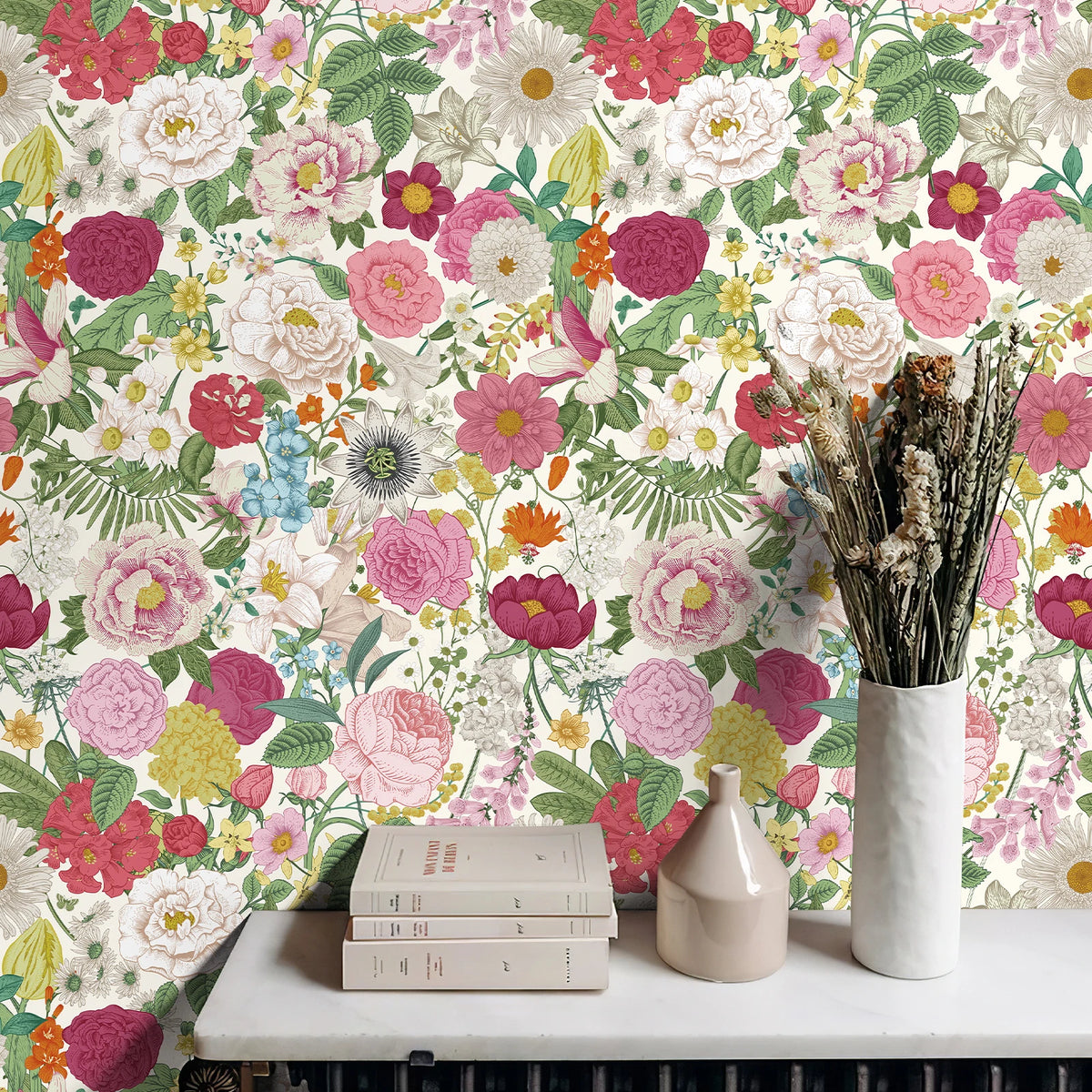 papier peint vinyle fleurs classique imperméable autocollant salon chambre cuisine enfants