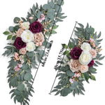 guirlandes florales décoratives mariage rose eucalyptus blanc romantique champêtreextérieur