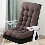 coussin chaise dossier soutien lombaire ergonomique confortable rubans fixation gris