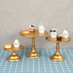 présentoir gâteaux ovale noir or blanc classique metal facile utilisation fête après midi desserts