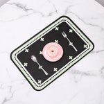 tapis table classique motifs floraux géométriques silicone respectueux environnement vert beige marron orange