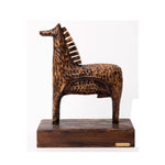statuette girafe marron clair art deco peau léopard socle bois occasionnellement festiveOpaque statuette animaux