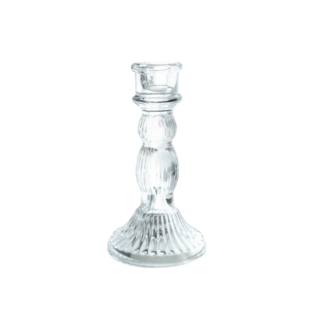 support bougie transparent classique rond durable simple épais romantique vintage