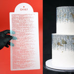 décoration gâteau blanc moderne lignes points semi transparent