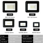 projecteur led moderne ip68 étanche noir blanc 10w 20w 30w 50w 100wextérieur