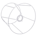 abat jour structure métallique blanc industriel minimaliste suspension fil cage protection ampoule