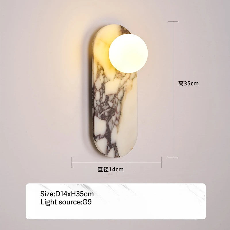 applique murale led marbre moderne blanc noir beige intérieur salon chambre chevetalley