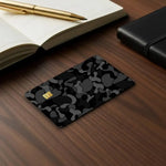 cartes bancaires personnalisées camouflage adhésif noir gris rose vert bleu moderne stickers