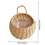 panier suspendu tressé rotin noir beige marron rustique anneau métallique plante artificielleintérieur jardinDecoration