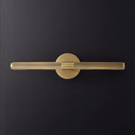 applique murale moderne dorée texturée fixée mur 46cm longueur deux sources lumineuses led chambre