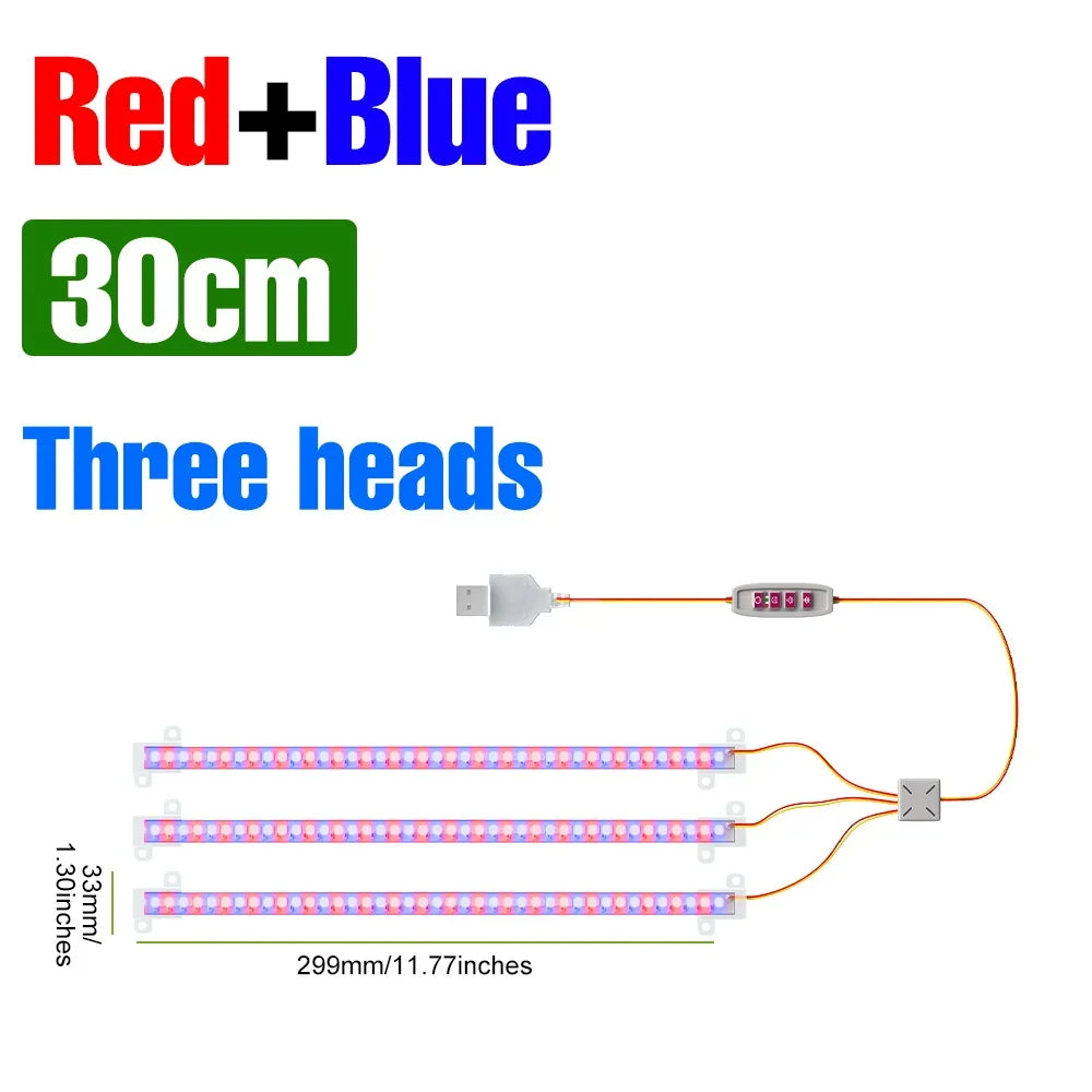 lampe led plante 30 50cm blanc rose bleu moderne clips adaptable usb