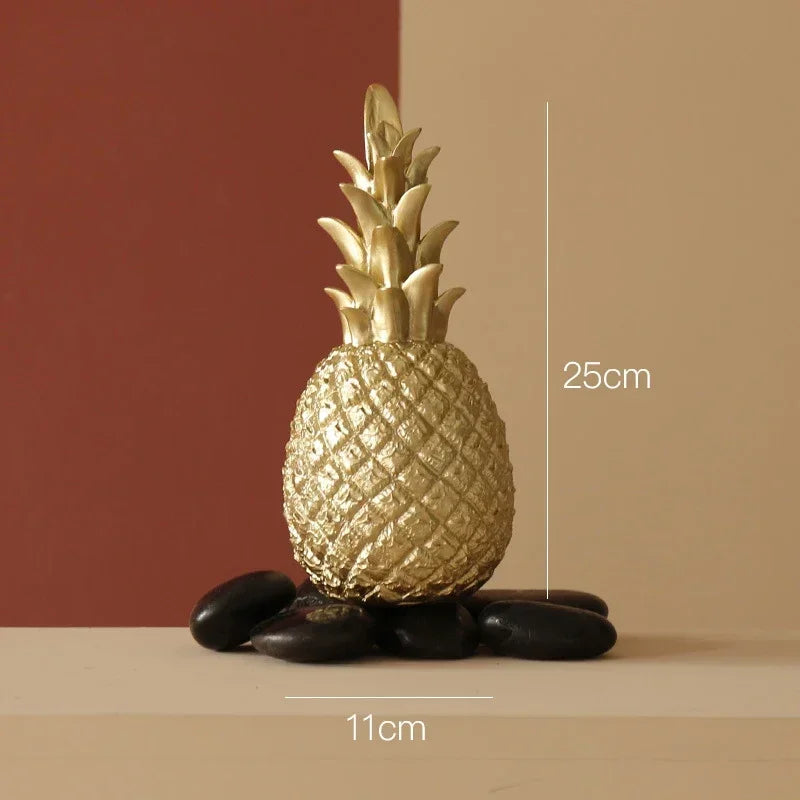 décoration intérieure ananas or noir blanc moderne minimaliste salon maison