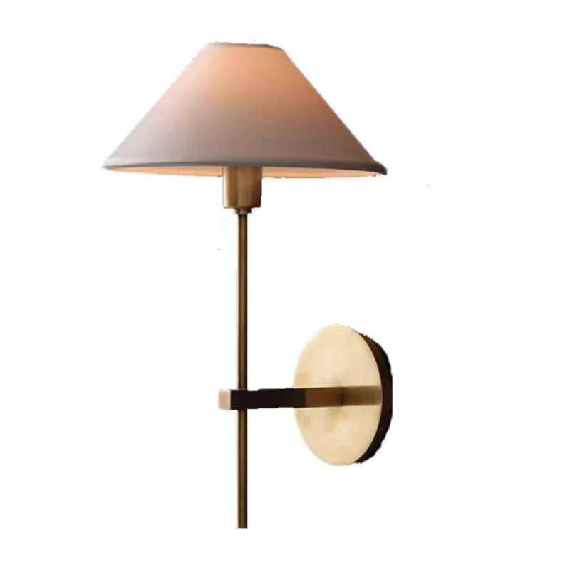 lampe murale conique abatjour opaque moderne minimaliste or blanc gris beige vert
