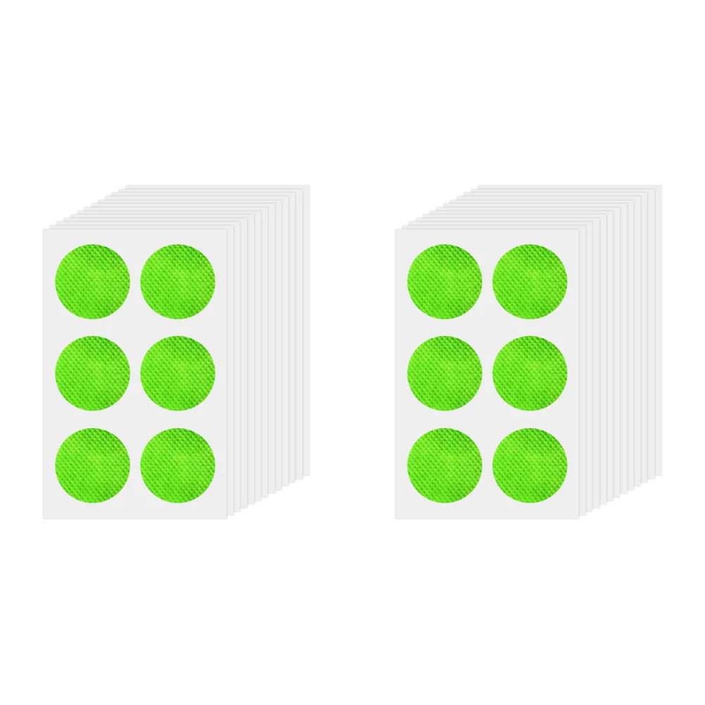 patchs anti moustiques autocollants vert orange jaune points noirs adhésifs répulsifs naturels été extérieur