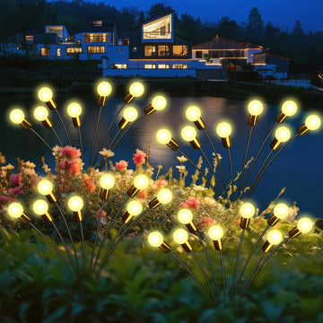 guirlande lumineuse solaire 10 led blanc chaud moderne boules sphériques extérieure autoinstallation étanche