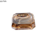 support savon moderne élégant transparent facettes géométriques contemporain or noir