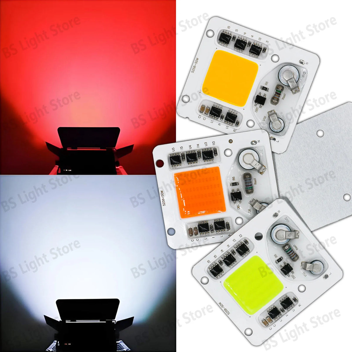 projecteur led diy module 50w blanc jaune rouge bleu modernes circuits imprimés conducteurs