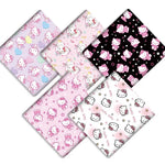 autocollants hello kitty fleurs coeurs étoiles enfants coton sanrio rose blanc motifs dessin animé