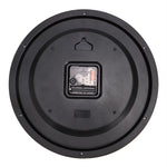 horloge murale quartz lumineuse marin cadran noir aiguilles colorées lunette graduée