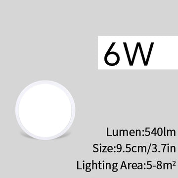 plafonnier led moderne blanc mat économique 18w 18cm sans scintillementflux lumineux