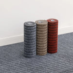 tapis pvc adhésif moderne gris rouge nervures argentées 300cm 40cm