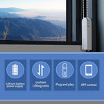 moteur store roulant blanc moderne adhésif boutons stop open close timer voice remote bluetooth