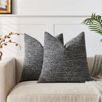housse coussin carrée décorative texture tissée moderne canapé salon chambre couleur unie