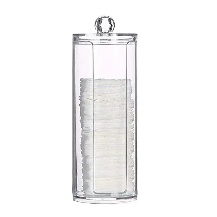boîtes rangement coton tige bouchons cosmétiques transparentes réutilisables multifonction modernes minimalistes voyage