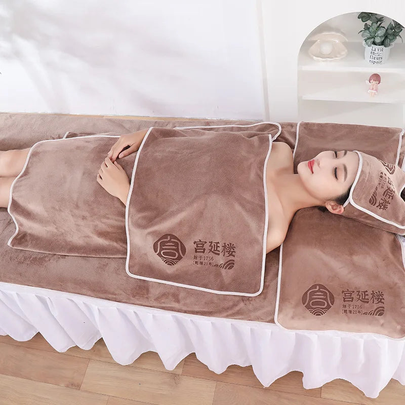 serviette massage velours doux gris beige vert bleu moderne absorbante microfibre lavable machine set
