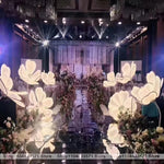 décoration mariage pivoine lumineuse blanc crème ballons fleurs artificielles