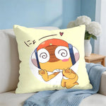 housse coussin carré imprimé animaux mignons dessin animé keroro gunsou cœur vert jaune rouge