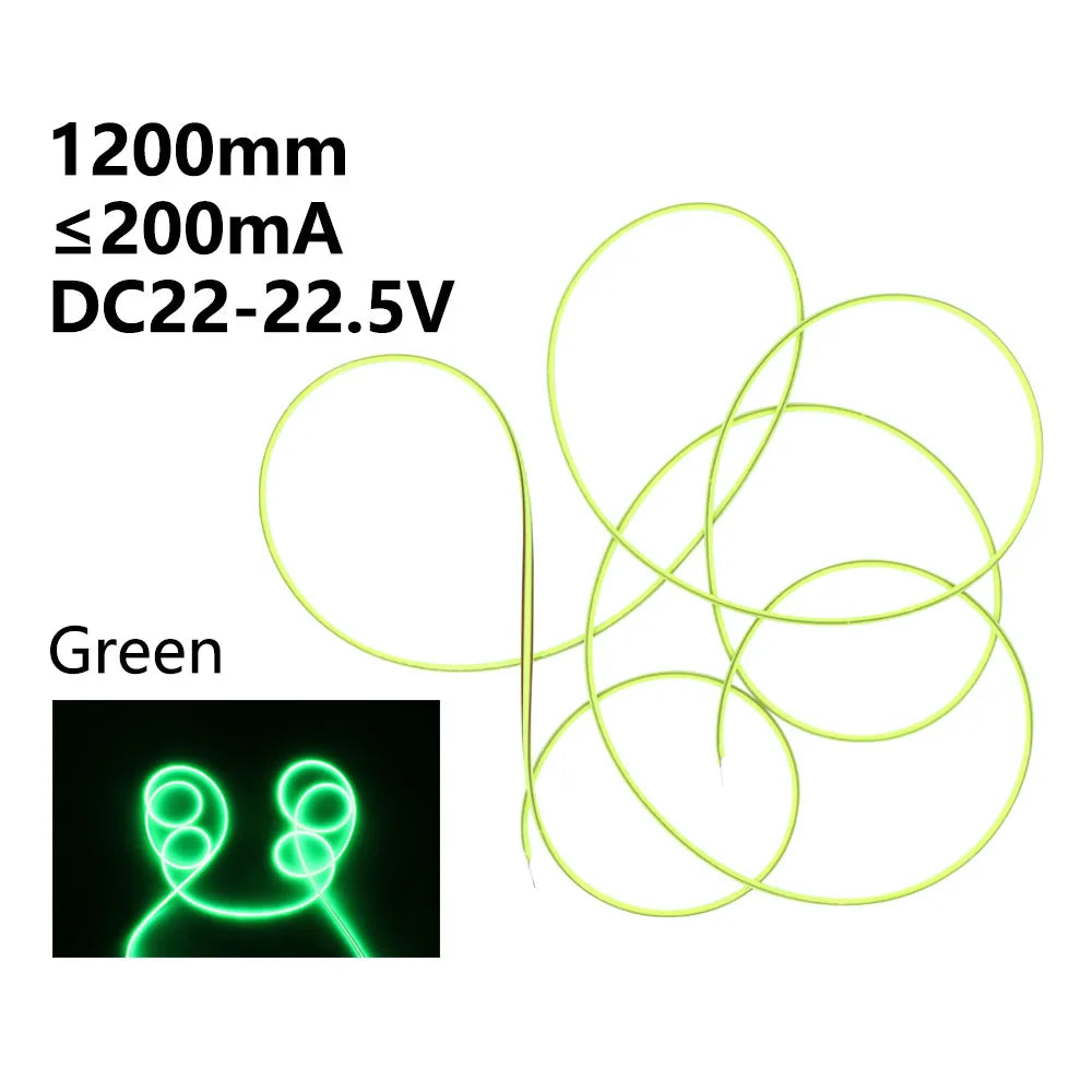 filament led flexible 1200mm vert clair orange gris moderne 600lm 24v