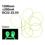 filament led flexible 1200mm vert clair orange gris moderne 600lm 24v