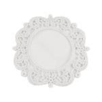 serviettes table brodées dentelle beige blanc classiques maison fête mariage
