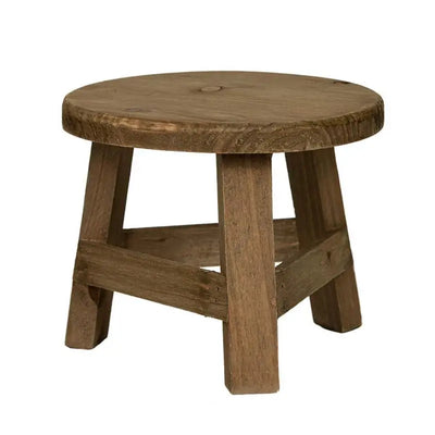 Support de plante en bois rond kaki foncé