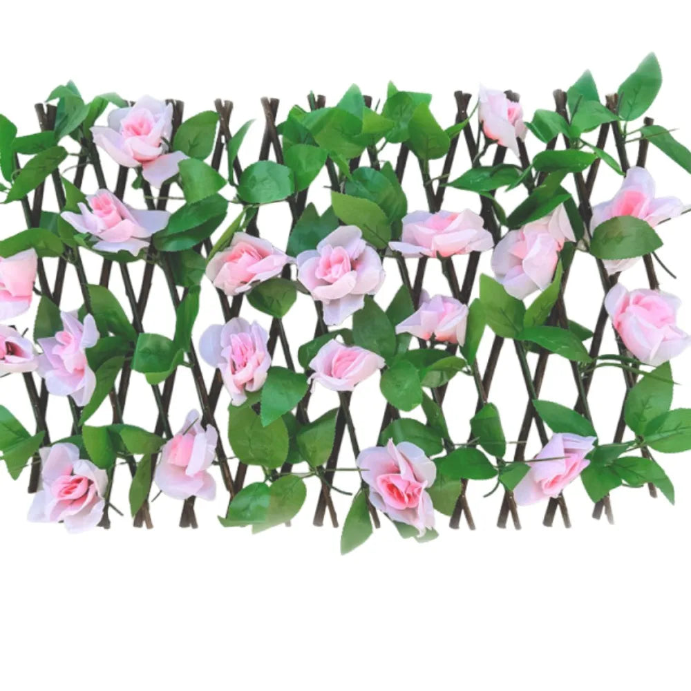 plantes artificielles feuilles vertes fleurs violettes roses blanches moderne décoration intérieure