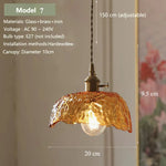 suspension lumineuse vintage transparente relief doré éclairage rétro chambre salon