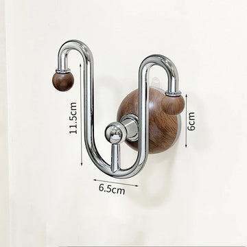 support mural ventouse sandales moderne boule bois cuir tissé beige marron adhésif almacenamiento