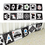 rideau lit bébé motif animal léopard araignée cercle losange moderne noir blanc