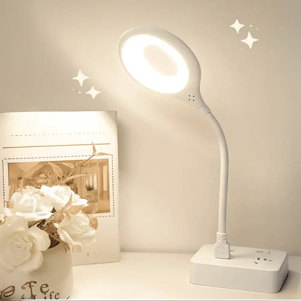 lampe table moderne blanc rechargeable led protection yeux étudiant étude lecture chambre veilleuse