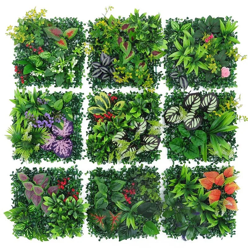 décoration murale artificielle feuilles fleurs moderne extérieure intérieure verte naturelle