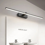lampe miroir moderne noir fixée mur éclairage led tricolore 60cm 80cm 100cm