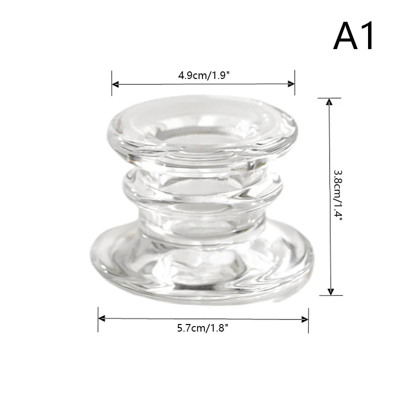 bougeoir transparent classique rond gravé décoration intérieure bougie ornement table mariage centroń