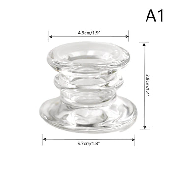 bougeoir transparent classique rond gravé décoration intérieure bougie ornement table mariage centroń
