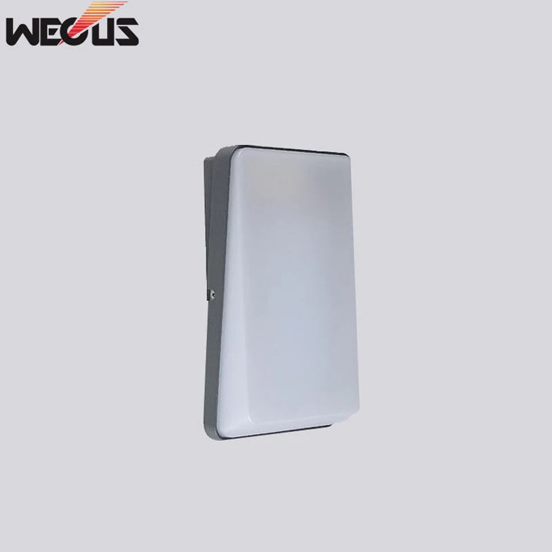 lampe murale moderne étanche ip65 led 10w blanc mat autonome radar sensor