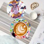 sous verres bois animes personnages féminins multicolores moderne opacité résistance chaleur hygiène table