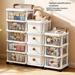 meuble rangement tiroirs roues blanc moderne rayures grises