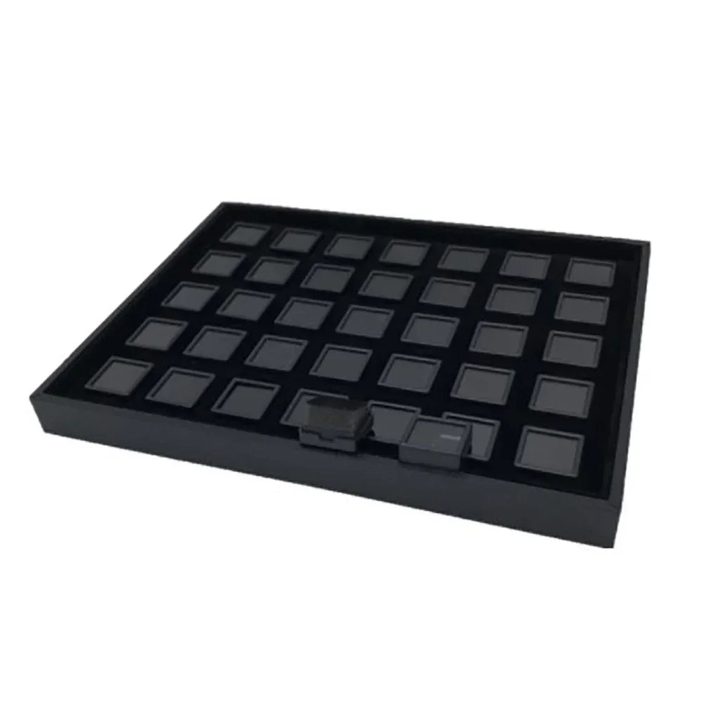 boîtes bijoux noir blanc compartiments carrés moderne storage box organizer showcasegems